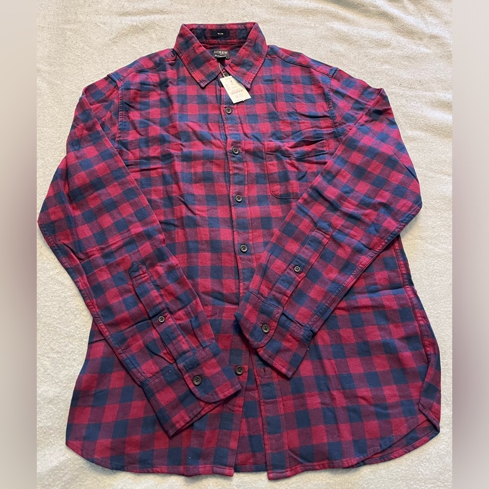 J Crew Men’s gingham flannel